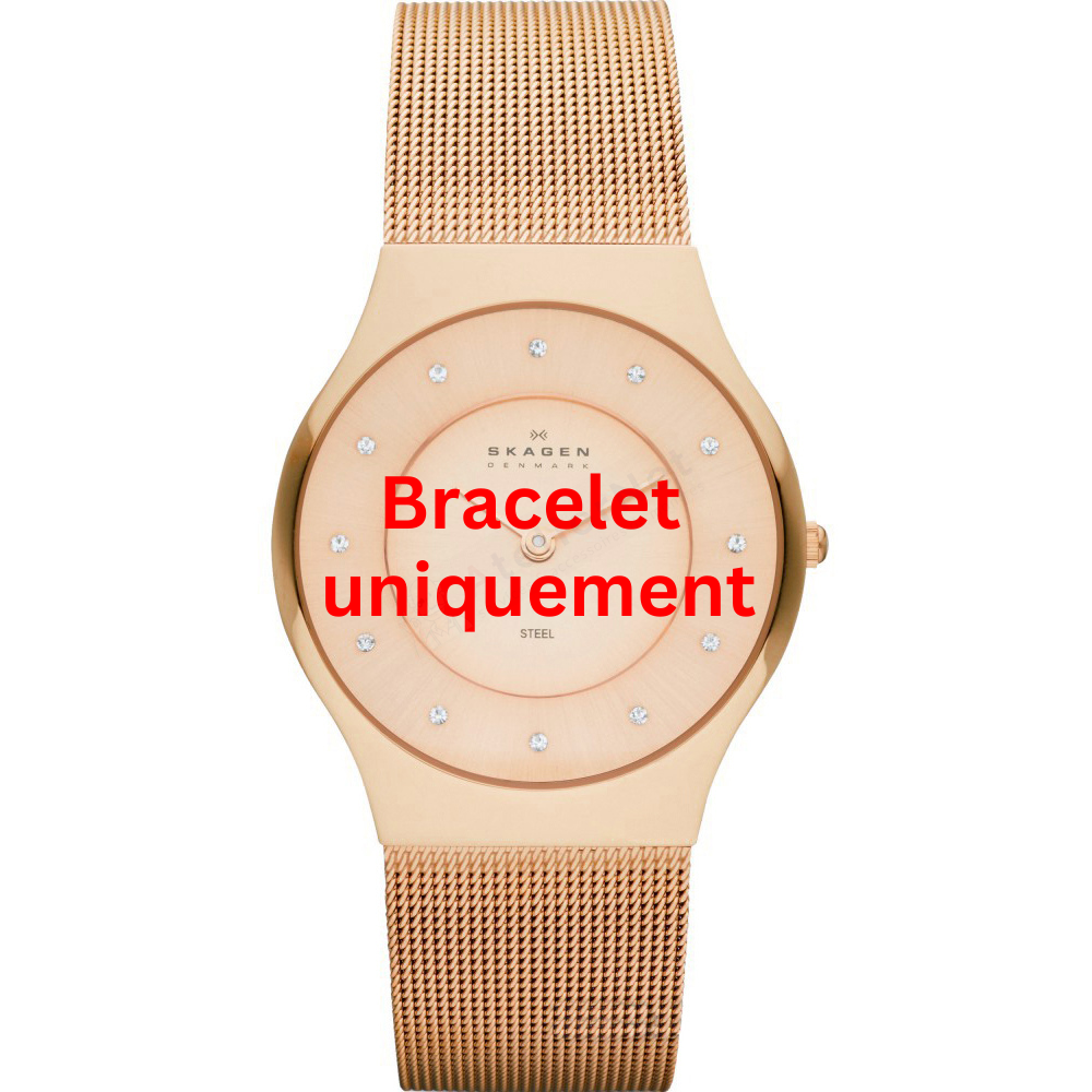 Bracelet metal rose gold Skagen - GRENEN XLARGE / SKW2080-Bracelets de montres-AtelierNet