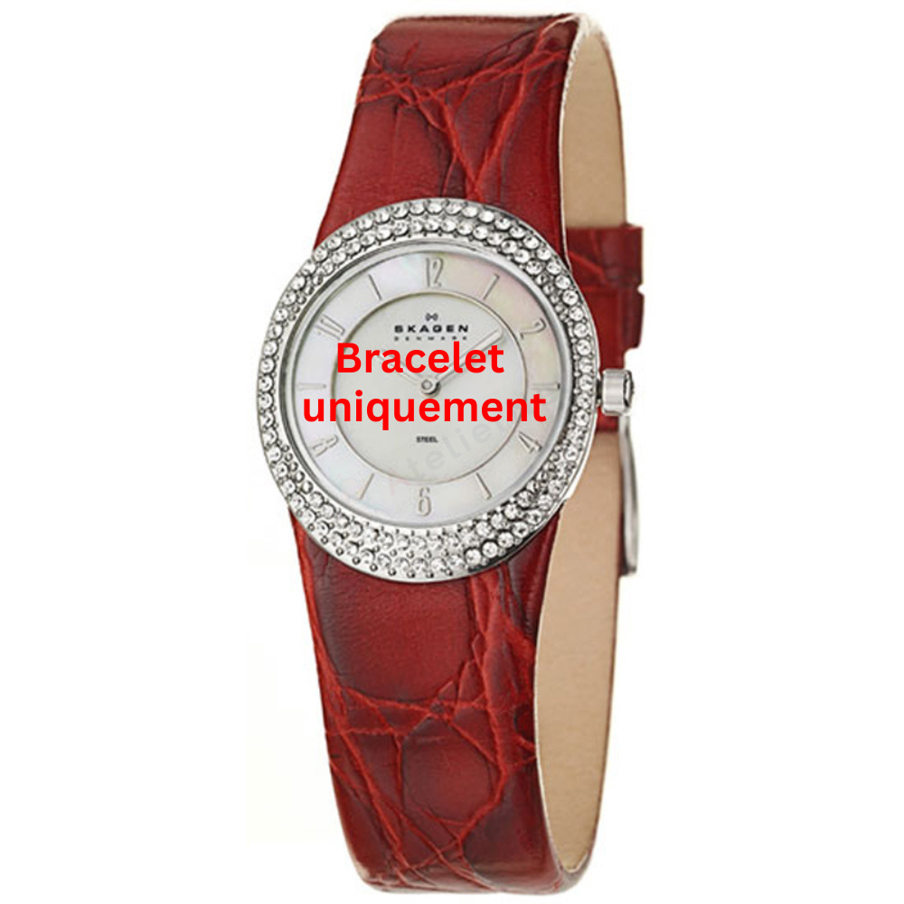 Bracelet cuir rouge Skagen - 566 EXTRA SMALL / 566XSSLR4-Bracelet de montre-AtelierNet